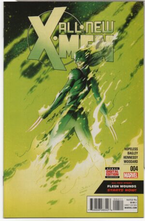 ALL-NEW X-MEN #4 – DENNIS HOPELESS - MARK BAGLEY COVER – FLESH WOUNDS - 2016