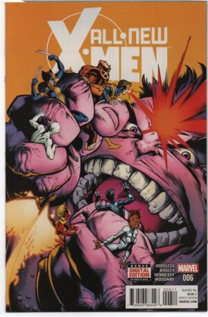 ALL-NEW X-MEN #6 – DENNIS HOPELESS - MARK BAGLEY COVER – BLOB – TOAD - 2016