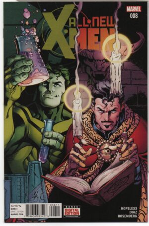 ALL-NEW X-MEN #8 – DENNIS HOPELESS - MARK BAGLEY COVER – DOCTOR STRANGE - 2016