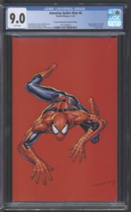 AMAZING SPIDER-MAN #6 - CGC 9.0 VF/NM– TYLER KIRKHAM - HOMAGE RED COVER - 2ND PRINT – KEY ISSUE - 2022
