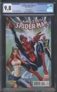 AMAZING SPIDER-MAN #1 – CGC 9.8 NM/M - MIDTOWN COMICS EXCLUSIVE – J. SCOTT CAMPBELL VARIANT – 1ST APPEARANCES