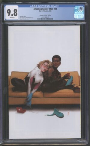 AMAZING SPIDER-MAN #41 - CGC 9.8 NM/M – MIGUEL MERCADO VIRGIN VARIANT - ILLUMINATI - 2024