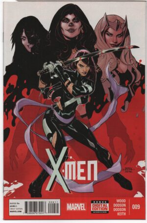 X-MEN #9 – TERRY DODSON COVER – MUERTAS – LADY DEATHSTRIKE – ENCHANTRESS - 2014