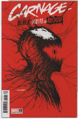 CARNAGE: BLACK, WHITE & BLOOD #1 – WEBHEAD VARIANT – KEY ISSUE – PATRICK GLEASON