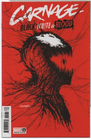 CARNAGE: BLACK, WHITE & BLOOD #1 – WEBHEAD VARIANT – KEY ISSUE – PATRICK GLEASON