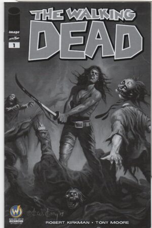 WALKING DEAD #1 – WIZARD WORLD RICHMOND COMIC CON B&W VARIANT – KEY ISSUE - 2015