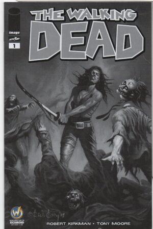 WALKING DEAD #1 – WIZARD WORLD RICHMOND COMIC CON B&W VARIANT – KEY ISSUE - 2015