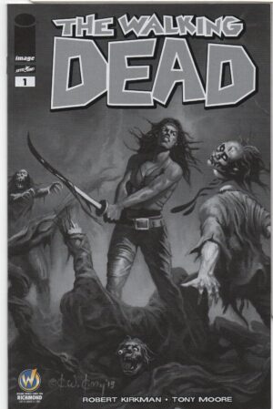 WALKING DEAD #1 – WIZARD WORLD RICHMOND COMIC CON B&W VARIANT – KEY ISSUE - 2015