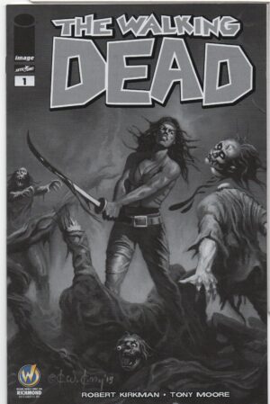 WALKING DEAD #1 – WIZARD WORLD RICHMOND COMIC CON B&W VARIANT – KEY ISSUE - 2015