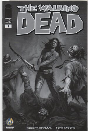 WALKING DEAD #1 – WIZARD WORLD RICHMOND COMIC CON B&W VARIANT – KEY ISSUE - 2015