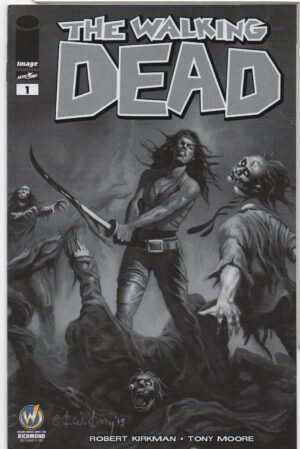 WALKING DEAD #1 – WIZARD WORLD RICHMOND COMIC CON B&W VARIANT – KEY ISSUE - 2015 - Copy