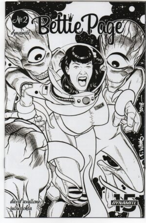 BETTIE PAGE #2 – B&W DAVID WILLIAMS VARIANT – SECRET DIARY – QUEEN FOR A DAY - 2019