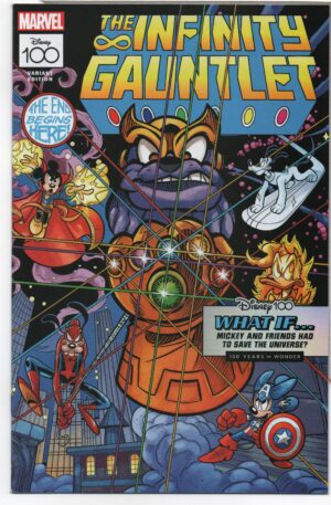 AMAZING SPIDER-MAN #23 – LORENZO PASTROVICCHIO – DISNEY 100 INFINITY GAUNTLET VARIANT - 2023