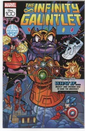 AMAZING SPIDER-MAN #23 – LORENZO PASTROVICCHIO – DISNEY 100 INFINITY GAUNTLET VARIANT - 2023