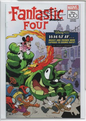 AMAZING SPIDER-MAN #19 – DISNEY 100 VARIANT – COA NUMBERED 001/100 – SIGNED 2X - 2023