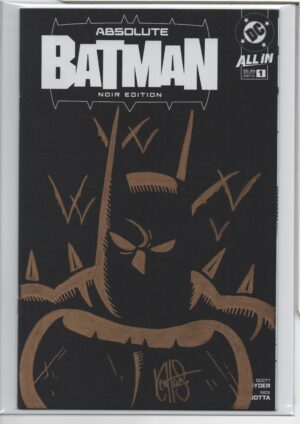 ABSOLUTE BATMAN NOIR EDITION #1 – SIGNED & REMARKED KEN HAESER – W/COA – BLACK NOIR - 2025