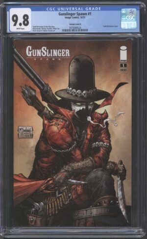GUNSLINGER SPAWN #1 – CGC 9.8 NM/M – VARIANT COVER B – TODD MCFARLANE COVER - 2021