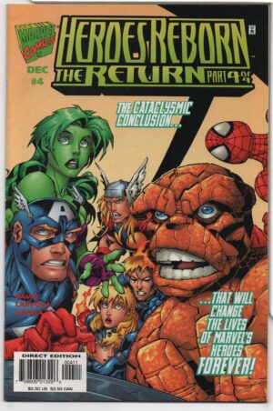 HEROES REBORN: THE RETURN #4 – SALVADOR LARROCA COVER – FOURTH AND GOAL - 1997