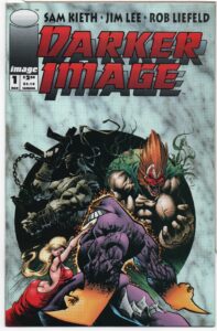 DARKER IMAGE #1 – WITH BLOODWULF CARD – SAM KEITH CREATION – 1ST APPEARANCES - 1993