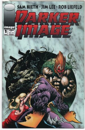 DARKER IMAGE #1 – WITH BLOODWULF CARD – SAM KEITH CREATION – 1ST APPEARANCES - 1993