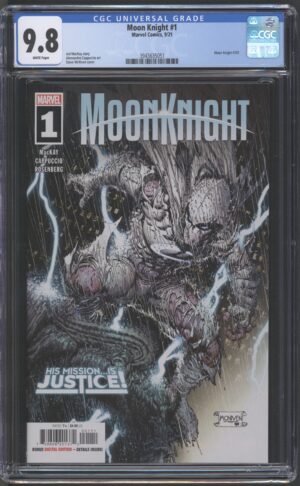 MOON KNIGHT #1 – CGC 9.8 NM/M – 1ST APPEARANCE DR. BADR – STEVE MCNIVEN COVER - 2021