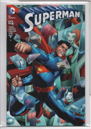 SUPERMAN #50 – DF EXCLUSIVE – AMANDA CONNER CONNECTING COVER – FEATURING HARLEY QUINN - LTD - 2016