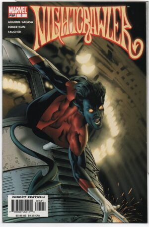 NIGHTCRAWLER #5 – GREG LAND COVER – WOLVERINE – GHOSTS ON THE TRACKS - 2005