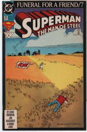 SUPERMAN: THE MAN OF STEEL #21 – FUNERAL FOR A FRIEND – JON BOGDANOVE COVER - 1993
