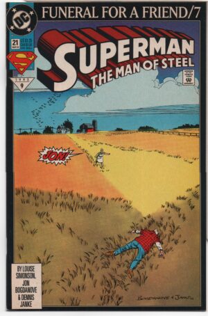 SUPERMAN: THE MAN OF STEEL #21 – FUNERAL FOR A FRIEND – JON BOGDANOVE COVER - 1993
