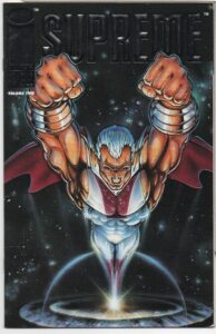 SUPREME #1 – SILVER EMBOSSED FOIL – 1ST APPEARANCE ENIGMA – ROB LIEFELD COVER - 1992
