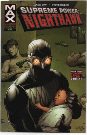 SUPREME POWER: NIGHTHAWK #2 – STEVE DILLON COVER – PUT ON A HAPPY FACE – 2005