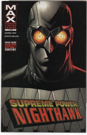 SUPREME POWER: NIGHTHAWK #1 – 1ST APPEARANCE WHITEFACE – STEVE DILLON COVER - 2005