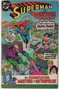SUPERMAN IN #NN – COMPUTER MASTERS OF METROPOLIS – RADIO SHACK GIVE-AWAY - 1982