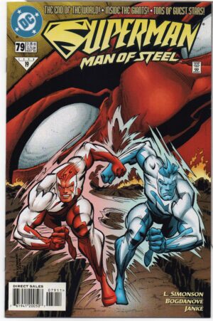 SUPERMAN: THE MAN OF STEEL #79 – RED & BLUE COVER – END OF THE WORLD - 1998