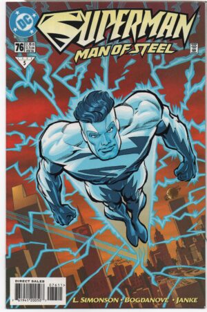 SUPERMAN: THE MAN OF STEEL #76 – SYNERGY – LOUISE SIMONSON – DIRECT - 1998