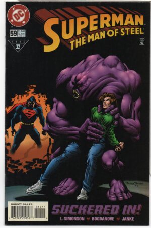 SUPERMAN: THE MAN OF STEEL #59 – SUCKERED IN – LOUISE SIMONSON – DIRECT - 1995