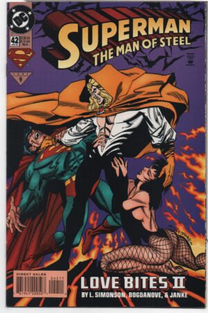 SUPERMAN: THE MAN OF STEEL #42 – LOCK & KEY – LOUISE SIMONSON – DIRECT - 1995