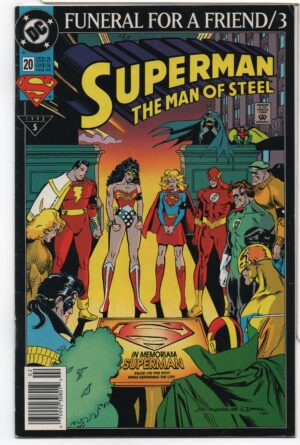 SUPERMAN: THE MAN OF STEEL #20 – FUNERAL FOR A FRIEND – JON BOGDANOVE COVER - 1993