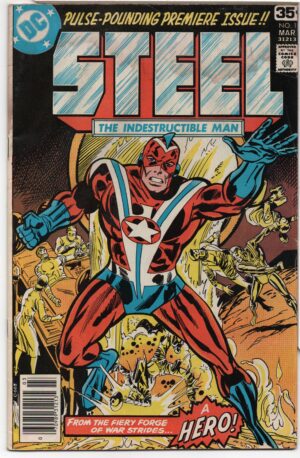 STEEL, THE INDESTRUCTIBLE MAN #1 – KEY ISSUE – DON HECK COVER – 35 CENT - 1978