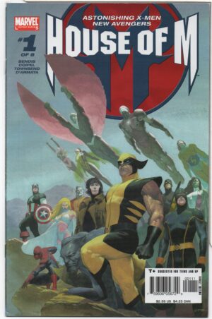 HOUSE OF M #1 – BRIAN MICHAEL BENDIS – ESAD RIBIC COVER ART – 2005