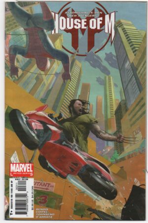 HOUSE OF M #3 – NIGHTCRAWLER - WOLVERINE – ESAD RIBIC COVER ART – 2005