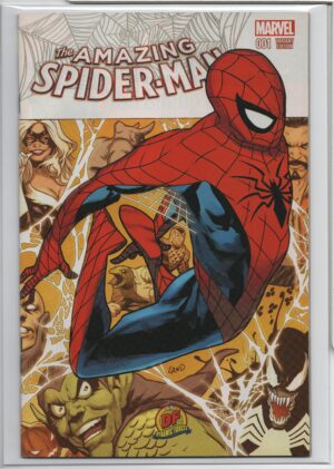 AMAZING SPIDER-MAN #1 – W/DF COA – GREG LAND COVER – DF VARIANT - LTD TO 3000 - 2015
