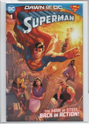SUPERMAN #1 – SIGNED JOSHUA WILLIAMSON – NUMBERED COA – JAMAL CAMPBELL COVER - 2023