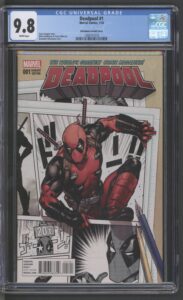 DEADPOOL #1 – CGC 9.8 NM/M – 1:25 INCENTIVE VARIANT – KAMOME SHIRAHAMA COVER - 2016