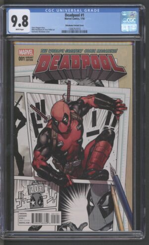 DEADPOOL #1 – CGC 9.8 NM/M – 1:25 INCENTIVE VARIANT – KAMOME SHIRAHAMA COVER - 2016