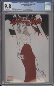 AMAZING SPIDER-MAN #23 – CGC 9.8 NM/M – BLACK WHITE AND RED CONNECTING VARIANT - 2017