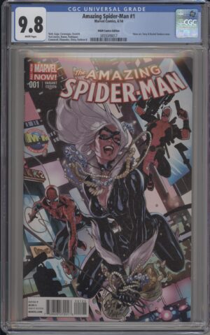 AMAZING SPIDER-MAN #1 – CGC 9.8 NM/M – M&M COMICS - DF - TERRY & RACHEL DODSON VARIANT - 2014