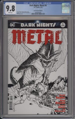 DARK NIGHTS: METAL #6 - CGC 9.8 NM/M – FRIED PIE – CLIFF CHIANG B&W VARIANT - KEY ISSUE - 2018