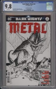 DARK NIGHTS: METAL #6 - CGC 9.8 NM/M – FRIED PIE – CLIFF CHIANG B&W VARIANT - KEY ISSUE - 2018