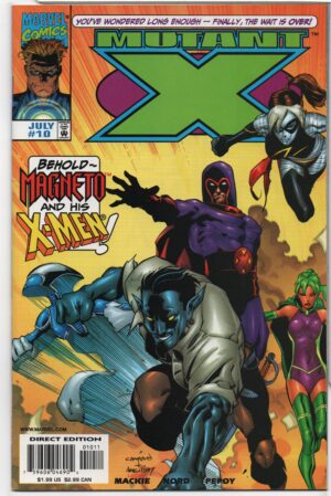 MUTANT X #10 – X-MEN COMETH – HOWARD MACKIE - CARY NORD COVER – DIRECT - 1999